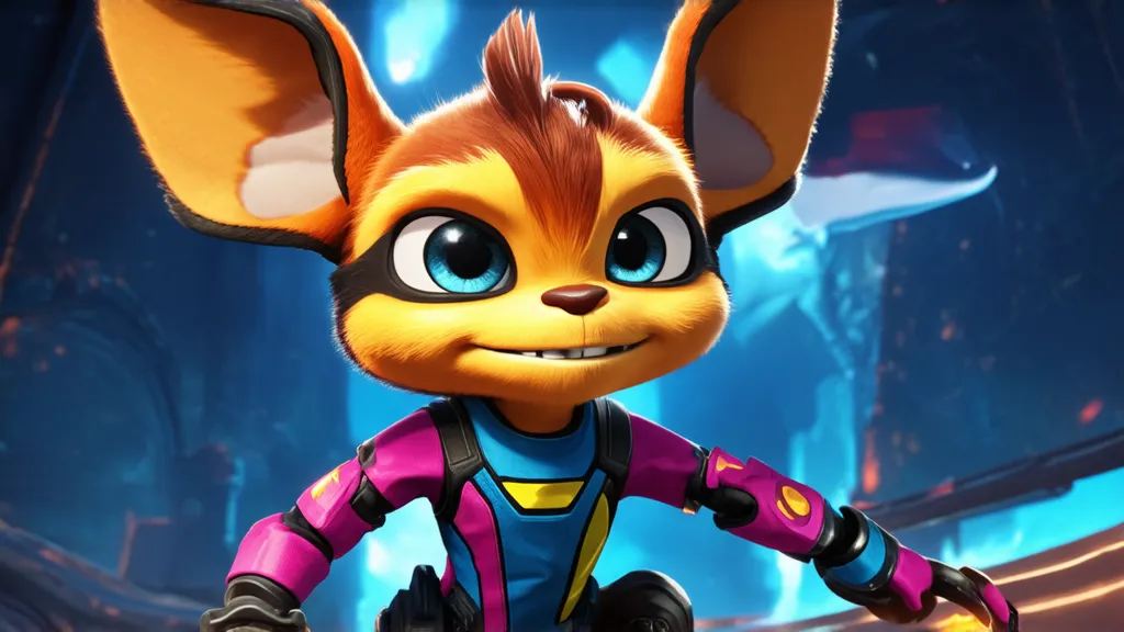 Screenshot of Ratchet & Clank: Rift Apart showcasing vibrant graphics and action-packed gameplay