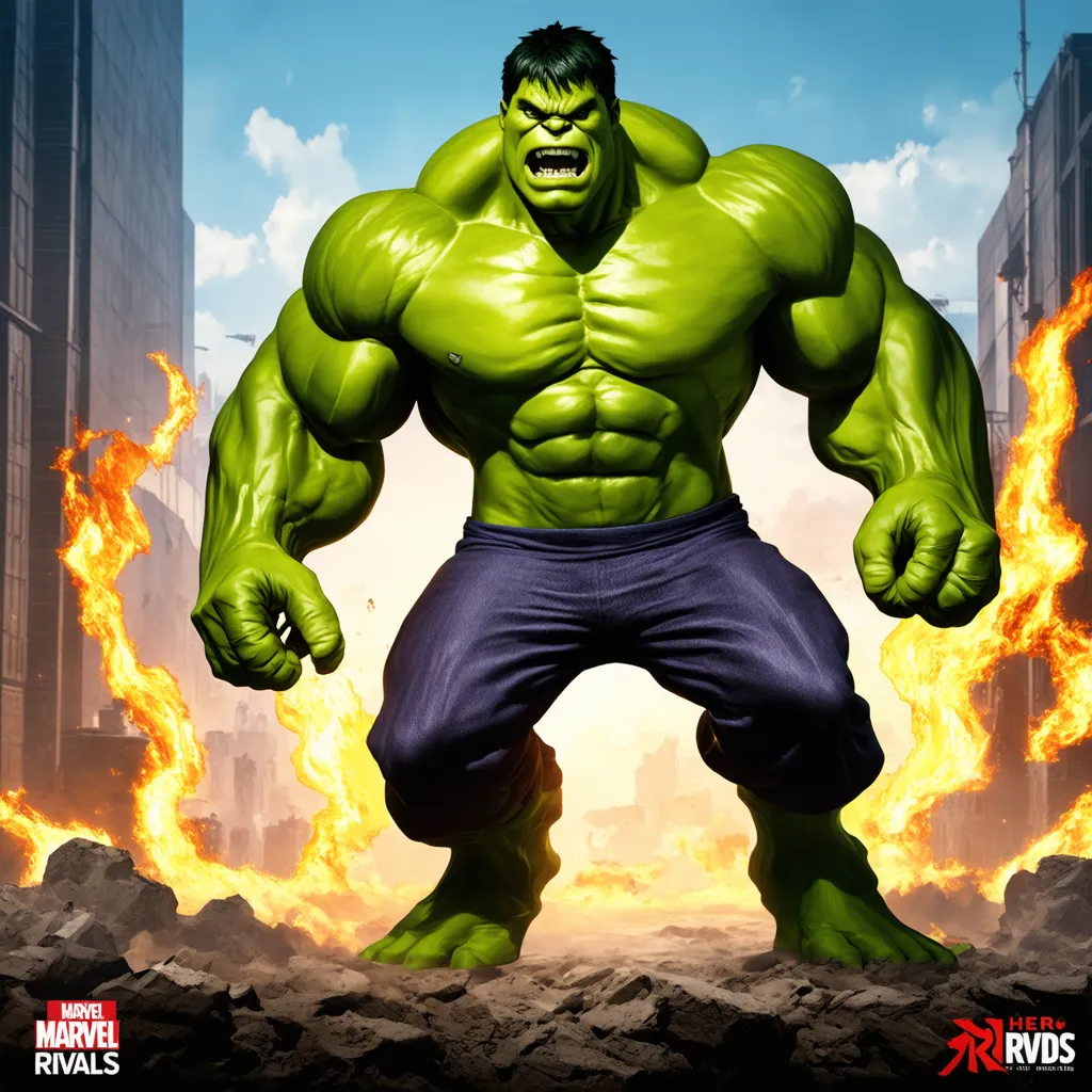 Hulk – The Green Behemoth Hero, Marvel Rivals' Hero, smashing enemies with immense strength.