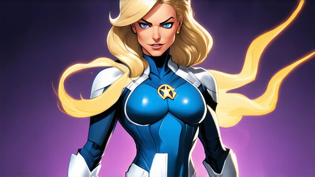 Invisible Woman from Marvel Rivals using her stealth and force field abilities